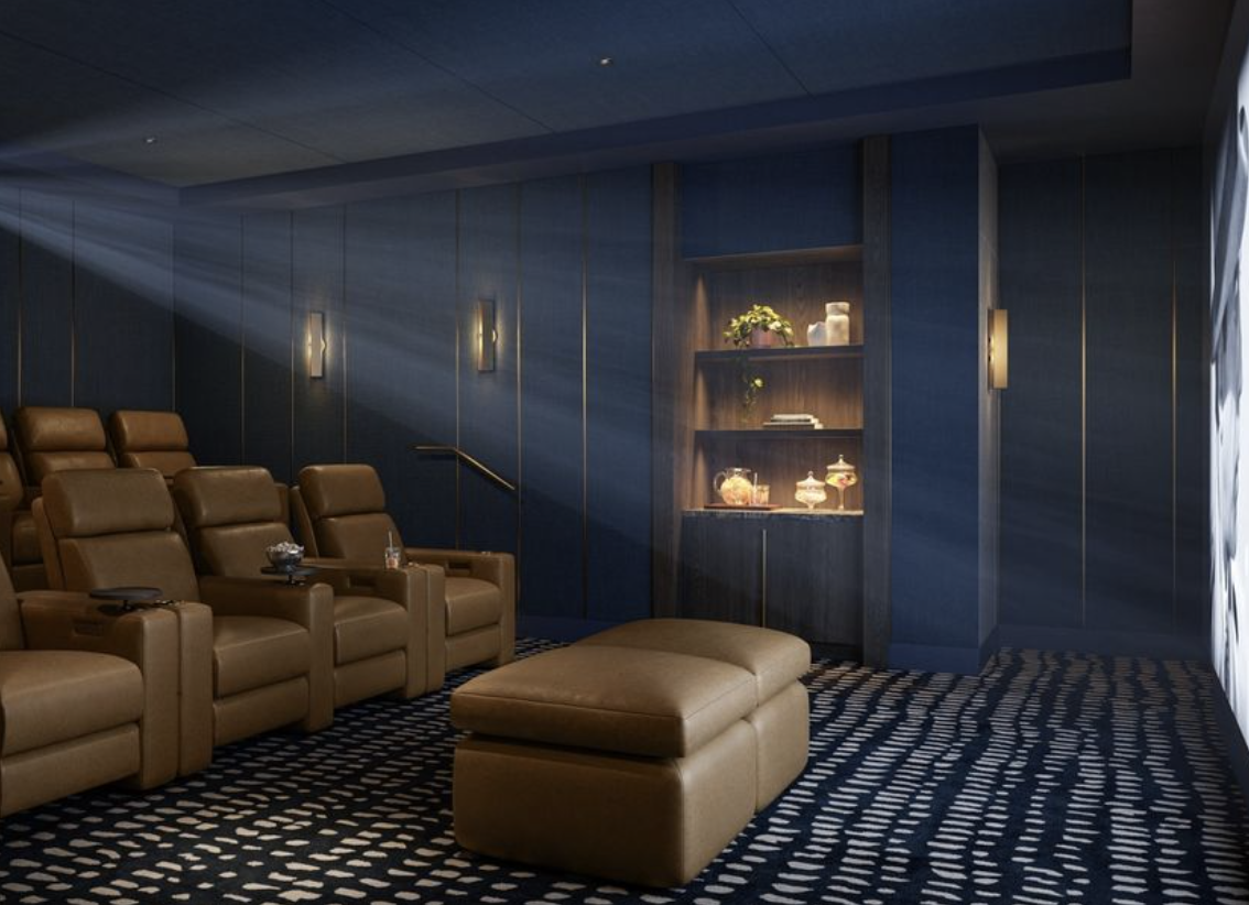 North Tower’s luxury screening room